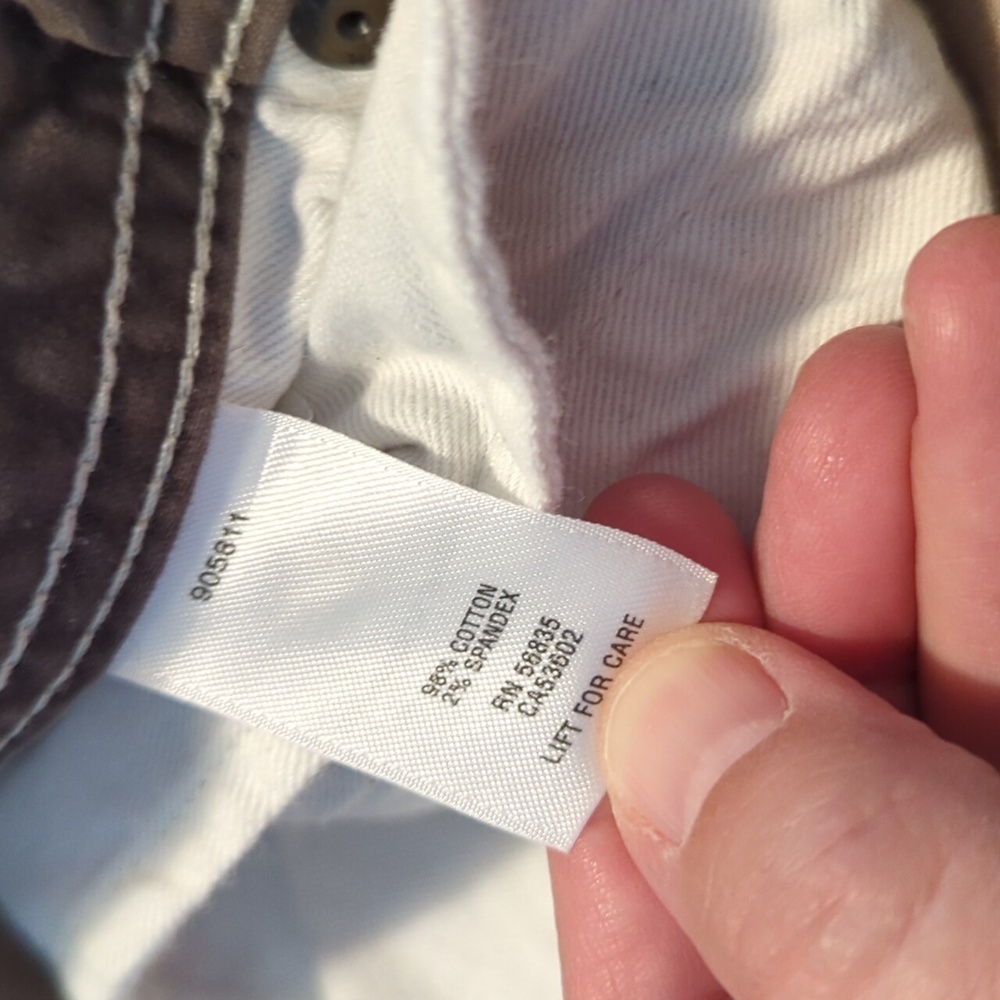 Cabelas Mens Khaki Pants 34x30 Zipper Pockets Hiking Work - Picture 10 of 12